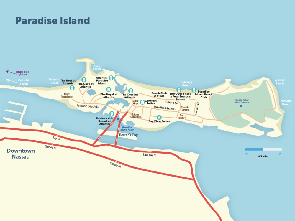 Maps of Nassau Paradise Island | Nassau Paradise Island